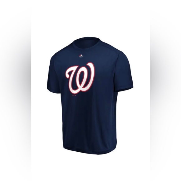 Majestic Washington Nationals Primary Logo T-Shirt - Picture 1 of 2